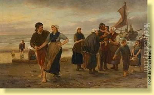 L'heureux Retour Des Pecheurs Oil Painting - Willem Hendriks