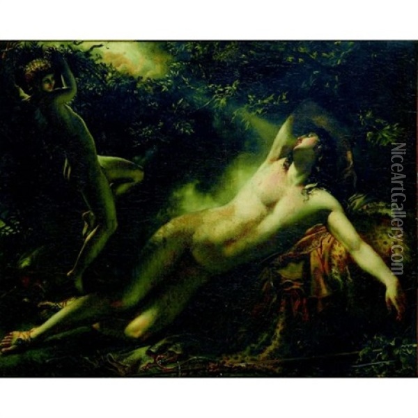 Le Sommeil D'endymion, D'apres Le Tableau Conserve Au Musee Du Louvre Oil Painting - Anne-Louis Girodet de Roucy-Trioson