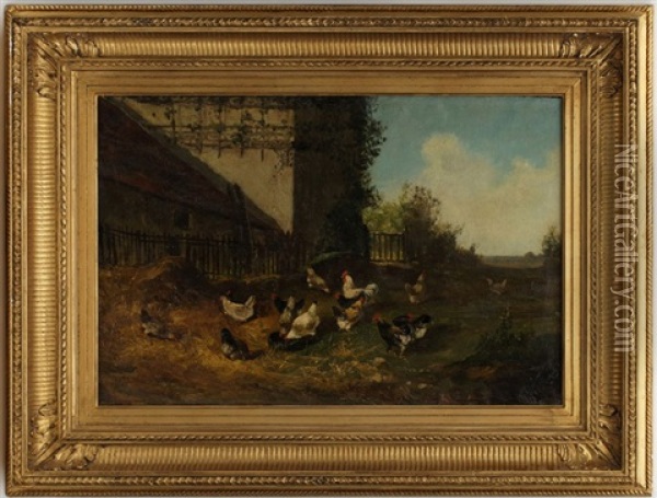 Scene De Basse-coeur Oil Painting - Claude Guilleminet