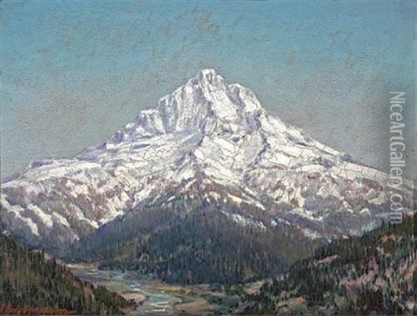 Mt. Hood, Oregon Oil Painting - Henry Joseph Breuer