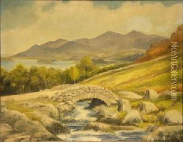 Mountainous Landscapes Oil Painting - Herbert Johnson Harvey