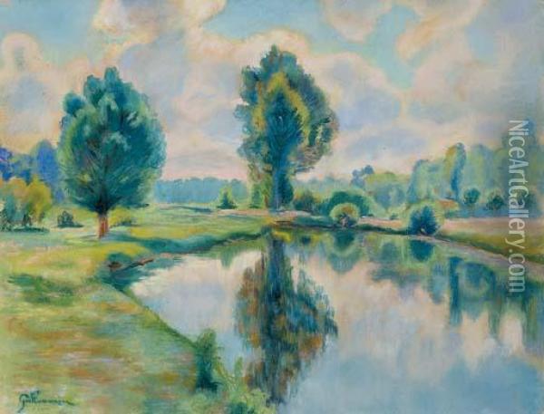 Bord De Riviere Oil Painting - Armand Guillaumin