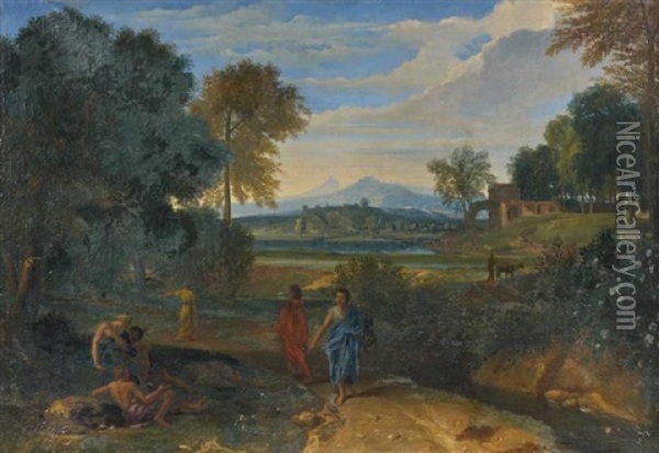 Paysage Avec Regulus Retournant A Carthage Oil Painting - Francisque Millet