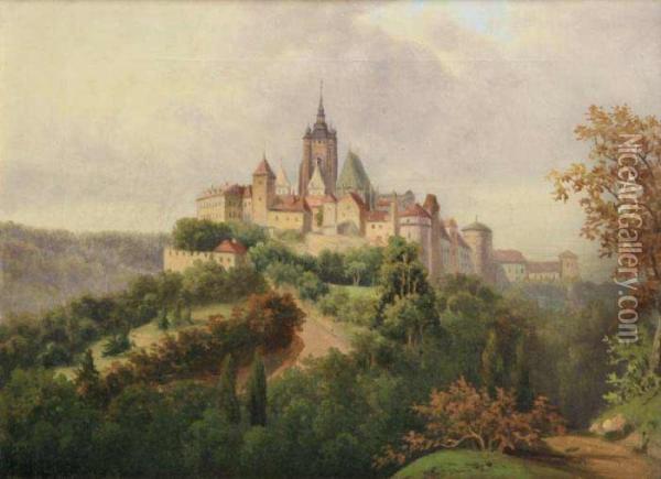 A View Of Prague Castle Oil Painting - Vilem Stroeminger