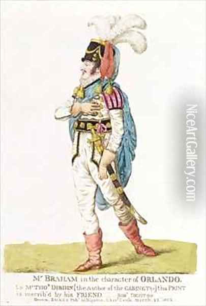 M John Braham 1777-1856 the character of Orlando Oil Painting - Robert Dighton