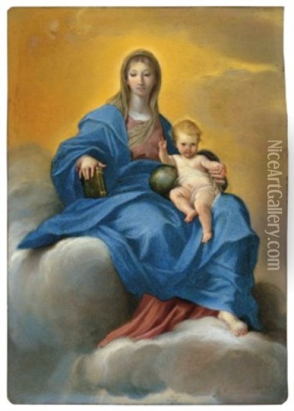 Madonna And Child In Glory Oil Painting - Carlo Maratta