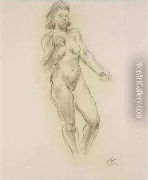 Stehender Weiblicher Akt (standing Female Nude) Oil Painting - Georg Kolbe