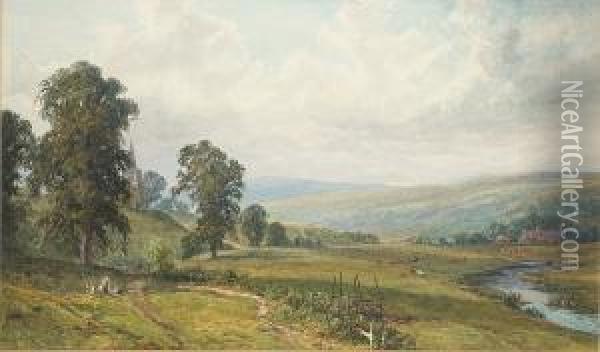 Near Dorking, Surrey Oil Painting - John Faulkner