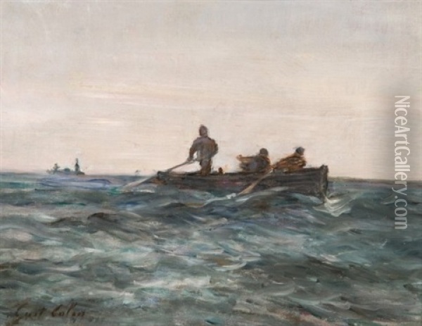 Barque Sur L'ocean Oil Painting - Gustave Henri Colin