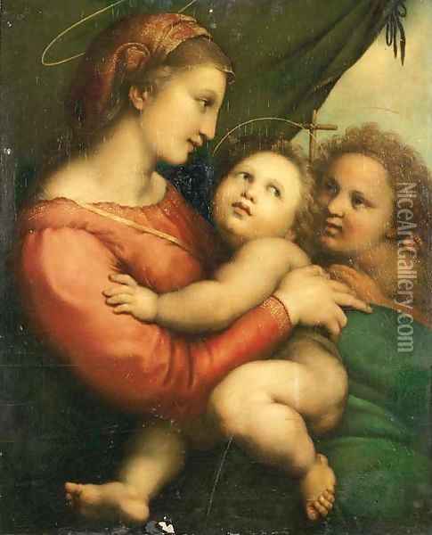 The Madonna and Child with the Infant Saint John the Baptist 2 Oil Painting - Raphael