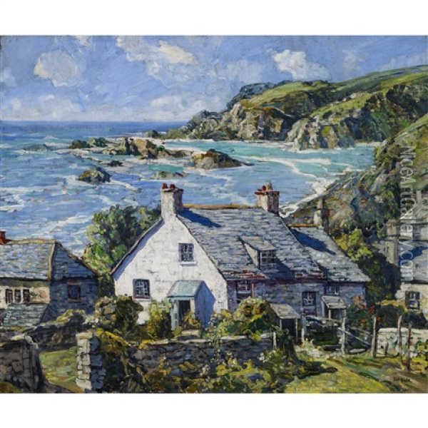May In Cornwall Oil Painting - Walter Elmer Schofield
