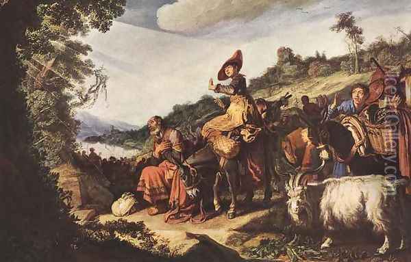 Abraham on the Way to Canaan 1614 Oil Painting - Pieter Pietersz. Lastman