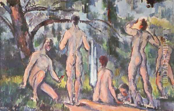 Bathers 12 Oil Painting - Paul Cezanne