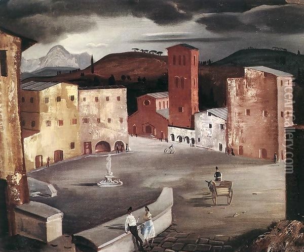 Castelli Romani Albano 1930 Oil Painting - Orban Dezso