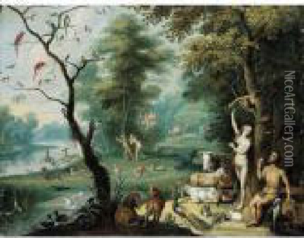 The Fall Of Man Oil Painting - Jan Brueghel the Younger