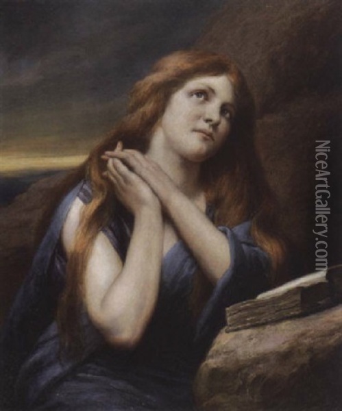 Maria Magdalena Oil Painting - Gabriel von Max