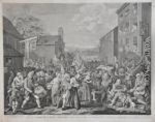 The March To Finchley Oil Painting - William Hogarth