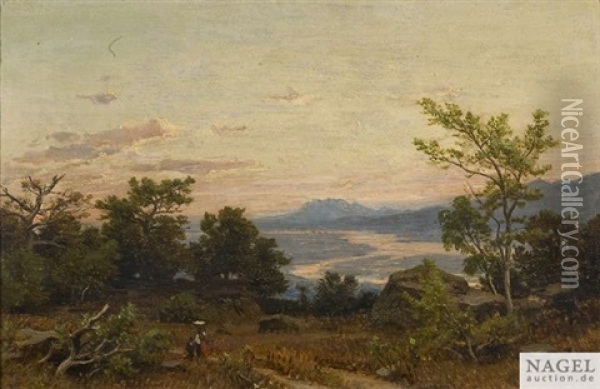 Abend In Sudlandischer Landschaft Oil Painting - Heinrich Funk
