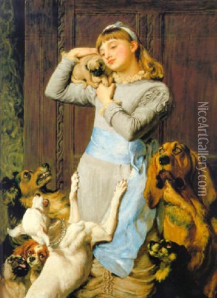 The Dog Fancier Oil Painting - Briton Riviere