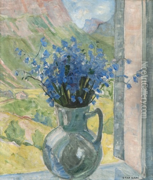 Fra Mitt Vindu, Skogstad, Valdres 1930 Oil Painting - Lars Jorde