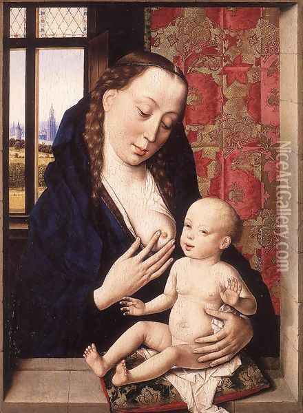 Mary and Child c. 1465 Oil Painting - Dieric the Elder Bouts