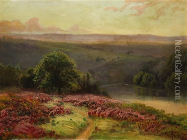 Landschaft Mit Fluss Oil Painting - Gaston Anglade