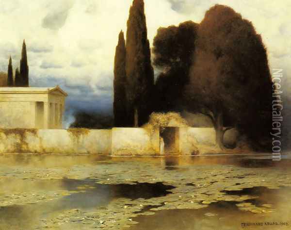 A Classical Landscape Oil Painting - Ferdinand Keller