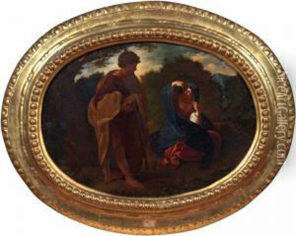 Giuda E Tamar Oil Painting - Giovanni Lanfranco