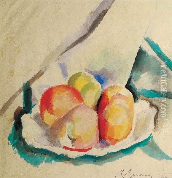 Still life with Apples 1911 Oil Painting - Paul Brill