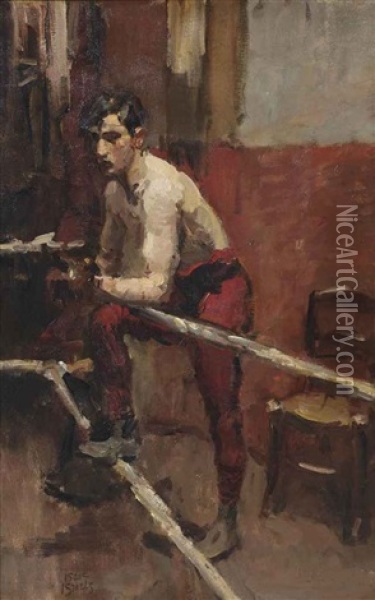 Boxer Theo Huizenaar Oil Painting - Isaac Israels