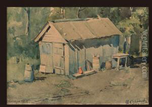 Barn Oil Painting - Vasilij Ivanovic Surikov
