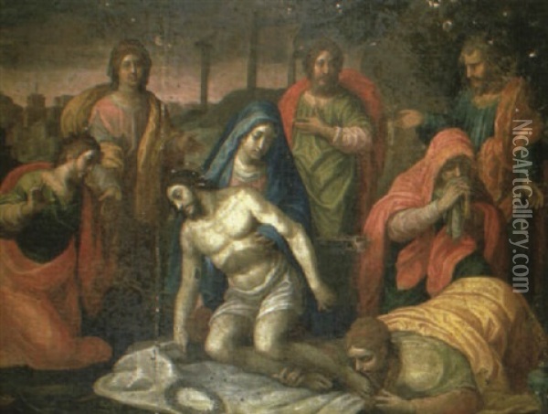 The Lamentation Oil Painting - Michel Corneille
