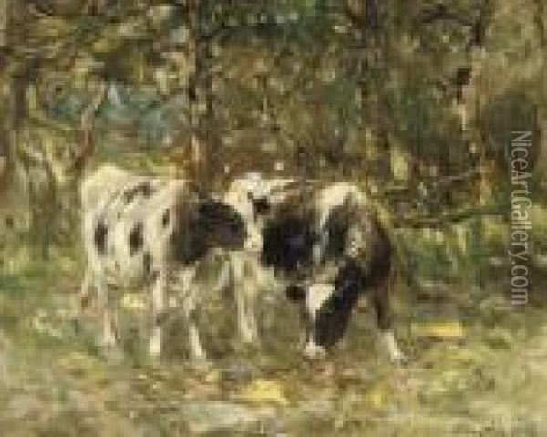 Cattle Grazing Oil Painting - George Smith
