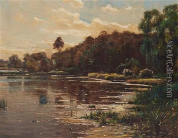 By The River's Edge Oil Painting - Louis Aston Knight