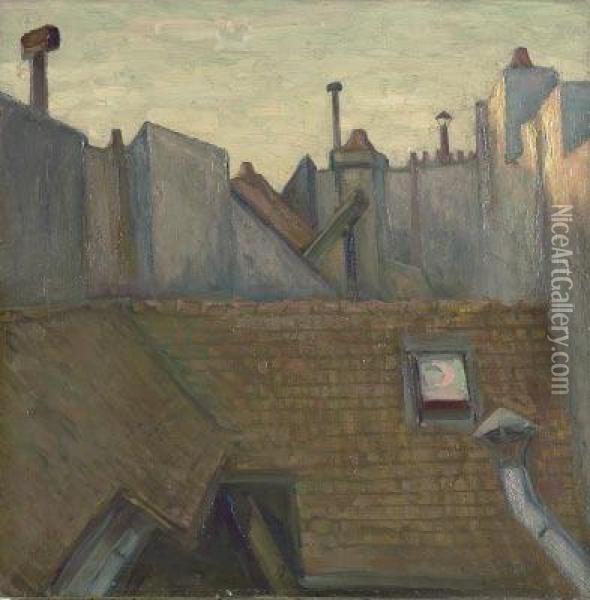 Vue Du Dragon - Paris - 1898 Oil Painting - Wilhelm Lefebre