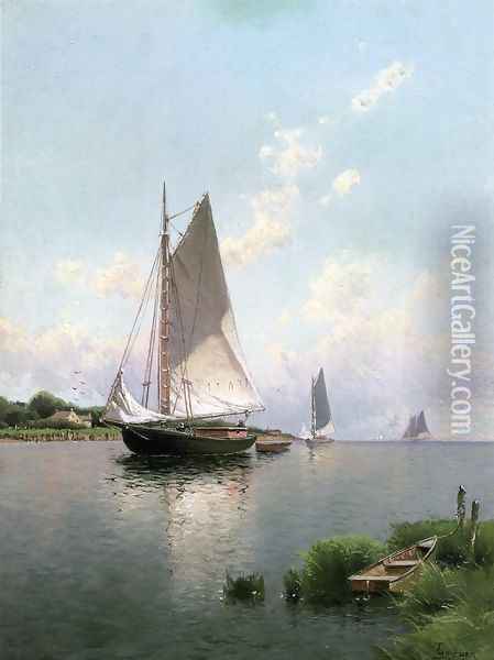 Blue Point, Long Island Oil Painting - Alfred Thompson Bricher