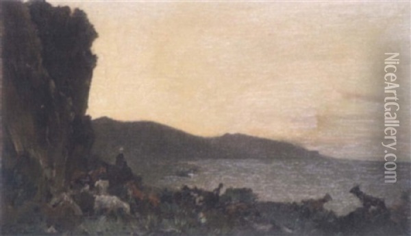 Berger A Mers El Kebir Oil Painting - Gustave Achille Guillaumet