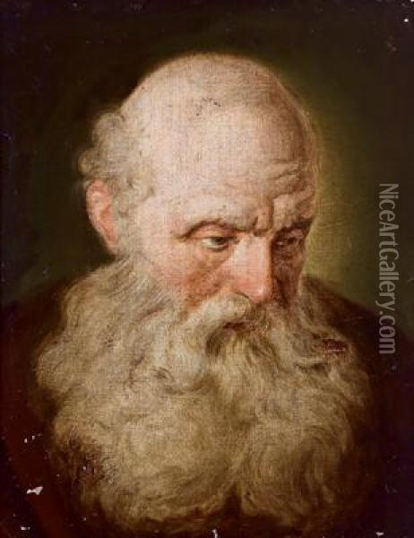 Ritratto Di Uomo Barbuto Olio Su Tela Oil Painting - Rembrandt Van Rijn