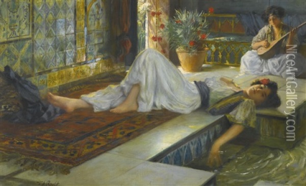 Afternoon Repose Oil Painting - Ferdinand Max Bredt