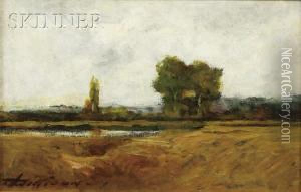 Fields And Stream Oil Painting - Thomas Jefferson Willison