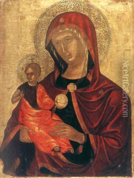 Madre della Consolazione Oil Painting - Nikolaos Tsafouris