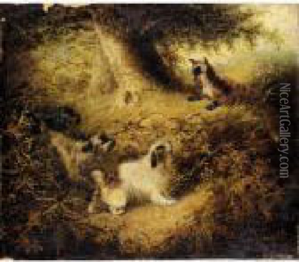 Chasing The Fox Oil Painting - George Armfield