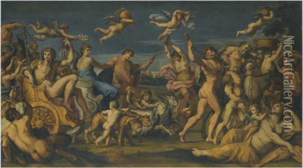 The Triumph Of Bacchus And Ariadne Oil Painting - Annibale Carracci