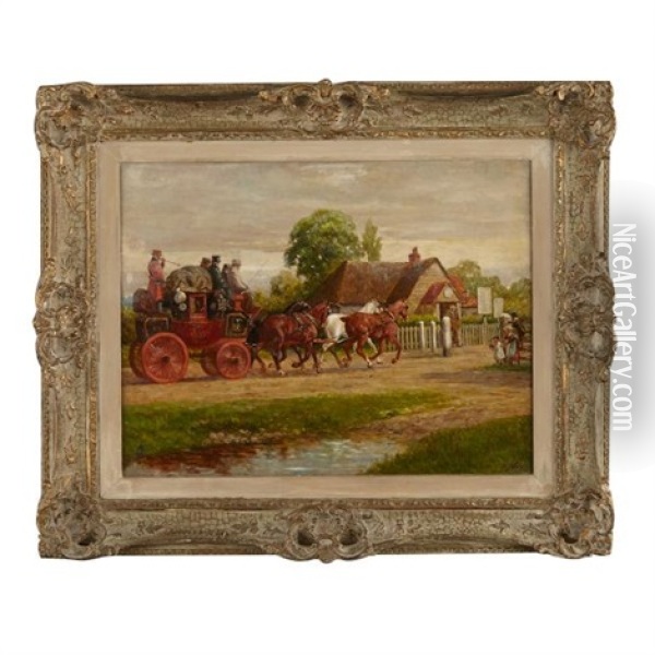 The Horsham Mail Oil Painting - William Barnes Wollen
