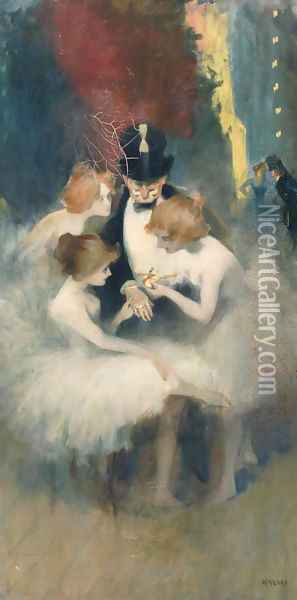 Joyful jewels Oil Painting - Artur Lajos Halmi