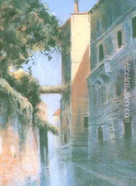 Lane in Paris Oil Painting - Wladyslaw Podkowinski