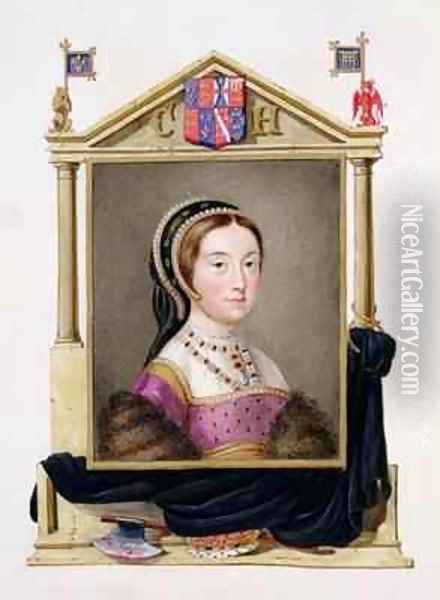 Portrait of Catherine Howard 5th Queen of Henry VIII from Memoirs of the Court of Queen Elizabeth Oil Painting - Sarah Countess of Essex