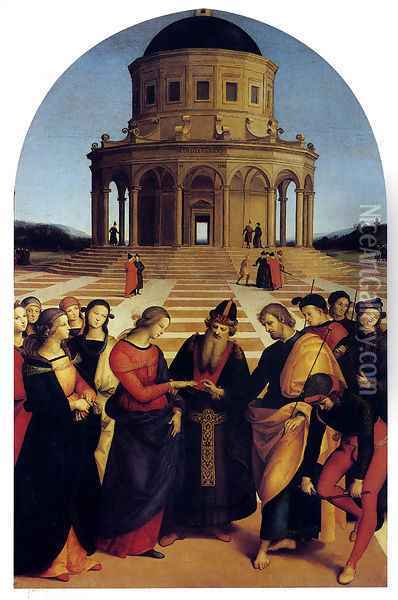 Marriage Of The Virgin Oil Painting - Raphael