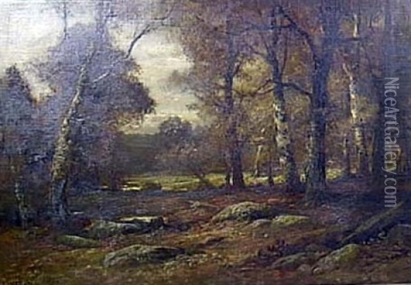 Forest Interior Oil Painting - Charles Linford