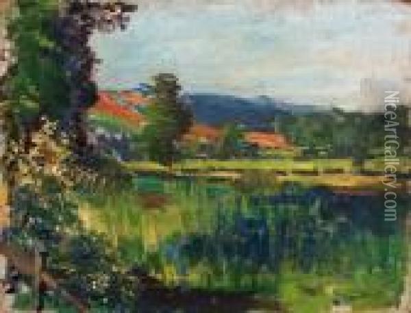 Summer Landscape Oil Painting - Spencer Frederick Gore